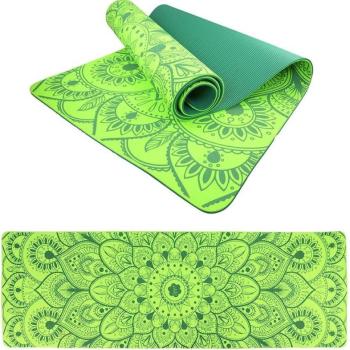 LIFEFIT YOGA MAT MANDALA DUO, 183x58x0,6 cm, zöld kép