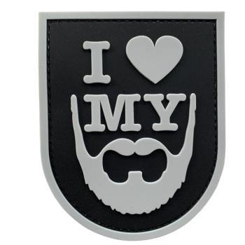 M-Tramp PVC címke "I love my beard" black kép