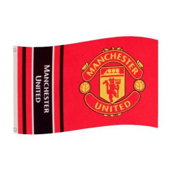 Manchester United zászló 152x91 cm Wordmark Stripe kép