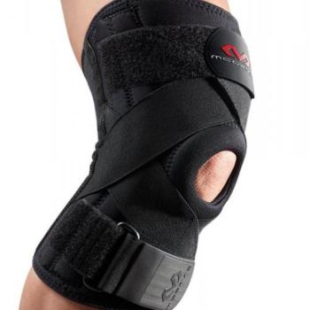 McDavid Knee Support w/ stays & cross straps Térdmerevítő, fekete L kép