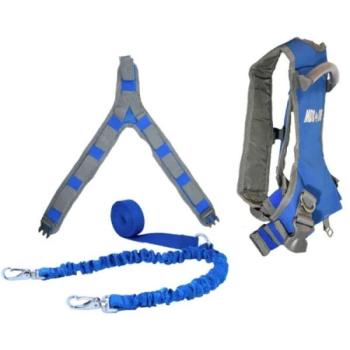 MDXONE STATIC SKI HARNESS WITH 9' STATIC ROPE Beülő síeléshez, kék, méret kép