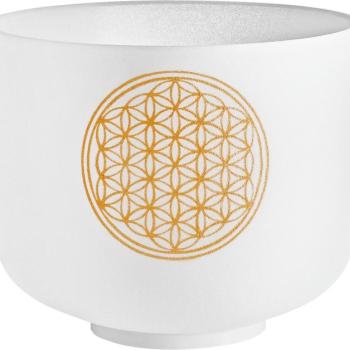 Meinl Sonic Energy MEINL Crystal Singing Bowl Flower Of Life hangtál 20 cm 128 Hz kalapáccsal, C5 hang kép