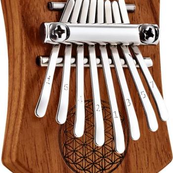 MEINL Sonic Energy ütős hangszer 8 hangos Mini Kalimba vörös zebrafából 7 x 5 cm Típus: Az élet virága kép