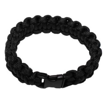 MFH fekete paracord karkötő csattal, szélesség 1,9cm kép