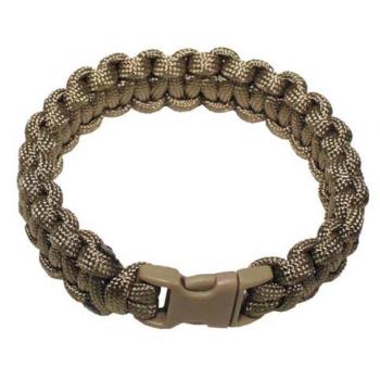 MFH paracord karkötő csattal, szélesség 1,9cm, minta coyote tan kép