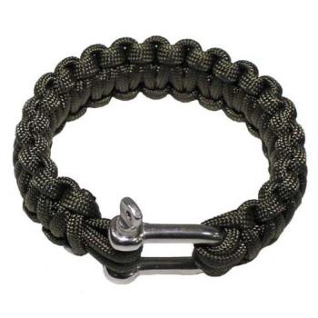 MFH paracord karkötő csattal, szélesség 2,3cm, minta olívzöld kép