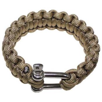 MFH paracord karkötő vas csattal, szélesség 2,3cm minta coyote tan kép