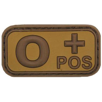 MFH vércsoport tapasz 3D, 0 pozitív khaki 5x2,5cm kép