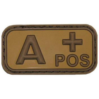 MFH vércsoport tapasz 3D, A pozitív khaki 5x2,5cm kép