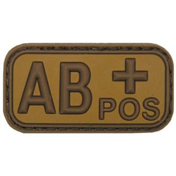 MFH vércsoport tapasz 3D, AB pozitív khaki 5x2,5cm kép