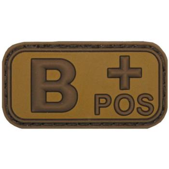 MFH vércsoport tapasz 3D, B pozitív khaki 5x2,5cm kép