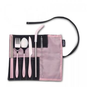 Mizu Urban Cutlery camping set - kemping evőeszköz szett, rózsaszín kép