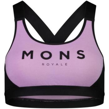 MONS ROYALE STELLA X-BACK BRA Női melltartó merinóból, rózsaszín, méret kép