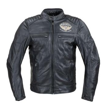 Motoros bőrkabát W-TEC Black Heart Wings Leather Jacket  4XL  fekete kép