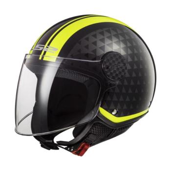 Motoros bukósisak LS2 OF558 Sphere Lux CRUSH BLACK HI VIS YELLOW  Crush Fekete H-V Sárga  S (55-56) kép