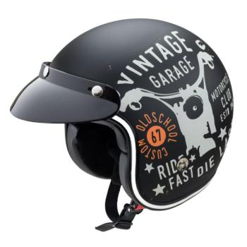 Motoros bukósisak W-TEC Café Racer  Vintage Garage  XS (53-54) kép