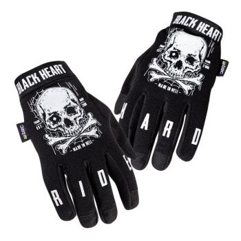 Motoros kesztyű W-TEC Black Heart Web Skull  fekete  3XL kép