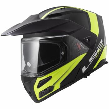 Motoros sisak LS2 FF324 Metro Rapid Matt Black Yellow P/J  S (55-56) kép