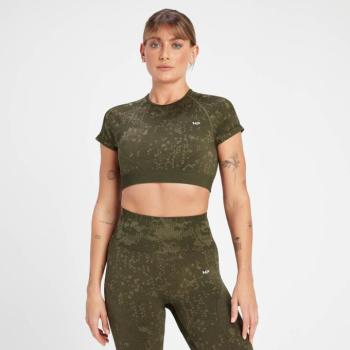 MP Női Adapt Seamless Pattern Crop Top - Oliva zöld - L kép