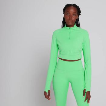 MP Női Power Ultra Cropped 1/4 Zip Top - Élénk zöld - L kép