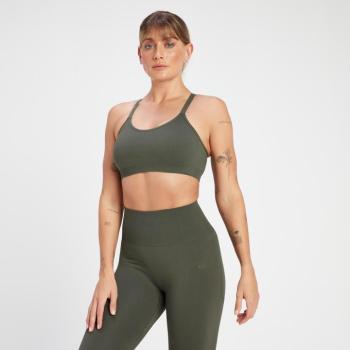 MP Női Rest Day Seamless Cross Back sportmelltartó - Szürkészöld - XS kép