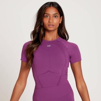 MP Tempo Seamless rövid ujjú, női crop top felső - Lila - XL kép