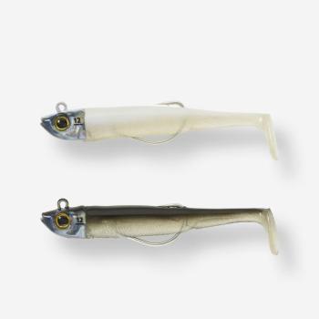 Műcsali tengeri horgászathoz Combo shad texan Ancho 90 12 g, fekete, fehér hát, ezüst Caperlan kép