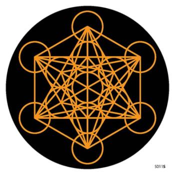 Napos mandala Mandala matrica Metatron kocka - Sunseal Átmérő: 12 cm kép