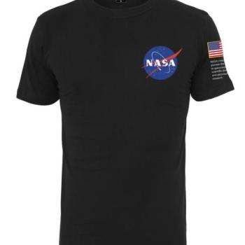 NASA férfi póló Insignia Logo Flag, fekete kép