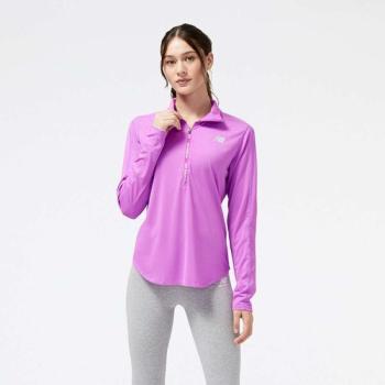 New Balance ACCELERATE HALF-ZIP Női pulóver, lila, méret kép