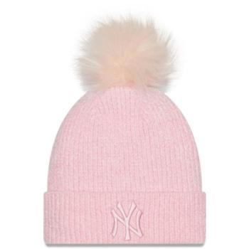 New Era MLB WMNS CHENILLE BOBBLE BEANIE NEW YORK YANKEES Téli sapka, rózsaszín, méret kép