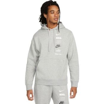 Nike CLUB+ BB PO HOODIE MLOGO Férfi pulóver, szürke, méret kép