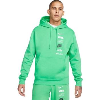 Nike CLUB+ BB PO HOODIE MLOGO Férfi pulóver, zöld, méret kép