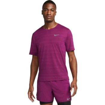 Nike DRI-FIT MILER Férfi futópóló, bordó, méret kép