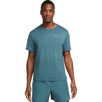 Nike DRI-FIT MILER Férfi futópóló, sötétzöld, méret kép