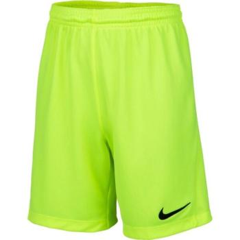 Nike DRI-FIT PARK 3 JR TQO Fiú rövidnadrág focira, fényvisszaverő neon, méret kép