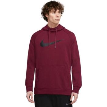 Nike DRY HOODIE PO SWOOSH M Férfi pulóver edzéshez, bordó, méret kép