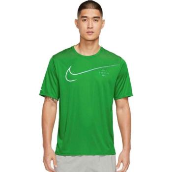 Nike M NK DF UV RUN DVN MILER GX SS Férfi futópóló, zöld, méret kép