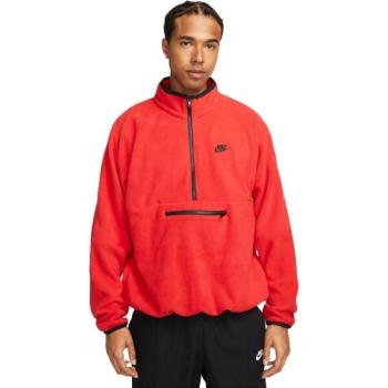 Nike NK CLUB+ PLR LS HZ TOP Férfi pulóver, piros, méret kép