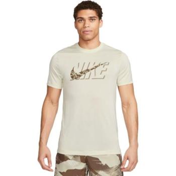 Nike NK DF TEE RLGD CAMO Férfi póló edzéshez, bézs, méret kép