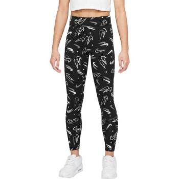 Nike NSW ESSNTL MR LGGNG SSNL PRN Lány leggings, fekete, méret kép