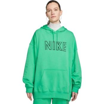 Nike NSW FT OS FLC PO HOODIE SW Női pulóver, zöld, méret kép