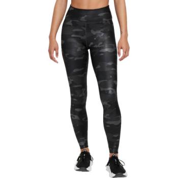 Nike ONE DF CAMO MR TGT W Női legging, fekete, méret kép