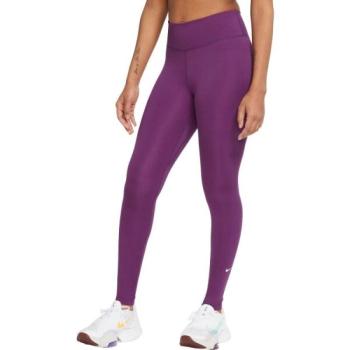 Nike ONE DF MR TGT W Női sportlegging, bordó, méret kép