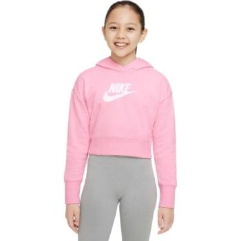 Nike SPORTSWEAR CLUB Lány pulóver, rózsaszín, méret kép