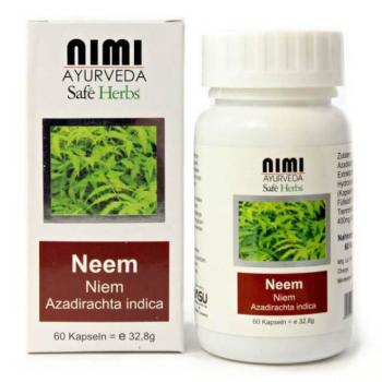 Nimi Ayurveda Nimi Neem (indiai Zederach) kapszula bőrproblémákra, baktériumokra és vírusokra - BDiH 60 db kép