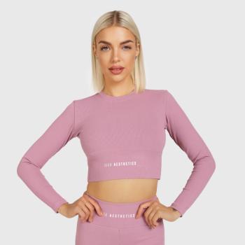 Női Crop Top Iron Aesthetics Rib, dusty rózsaszín kép