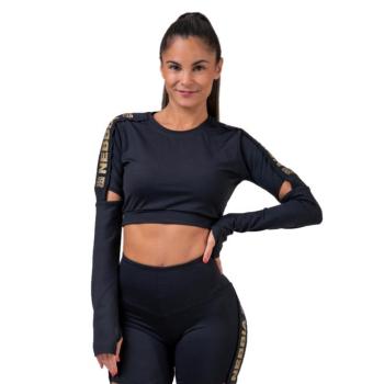 Női crop top Nebbia Honey Bunny 821  fekete  M kép