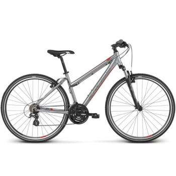 Női cross kerékpár Kross Evado 2.0 D 28" - modell 2022  L (19", 168-180 cm)  ezüst/piros kép