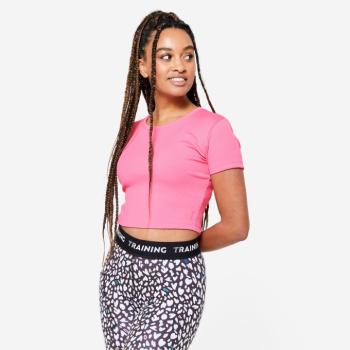 Női fitnesz crop top póló, 520-as Domyos kép